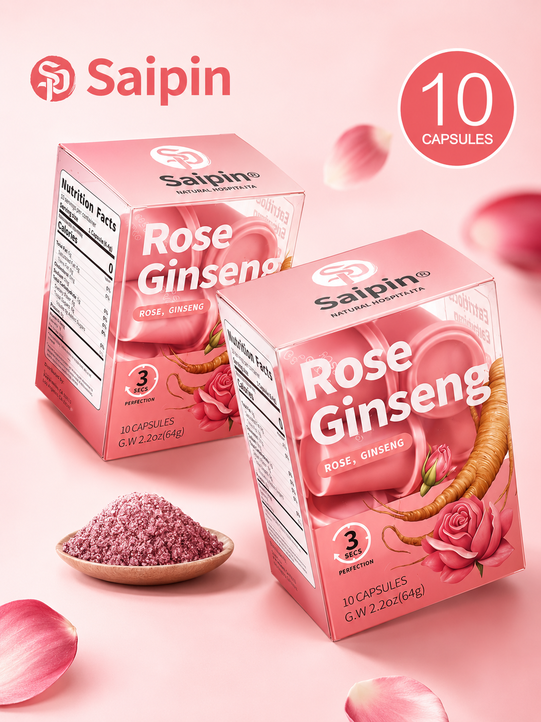 SAIPIN Rose & American Ginseng Tea