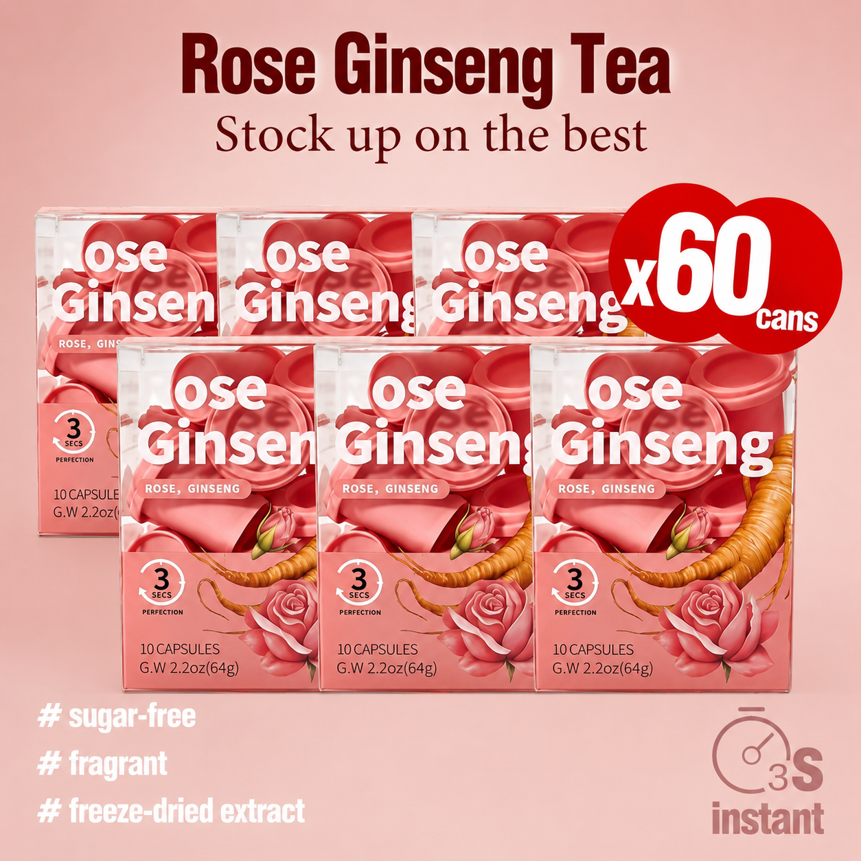 SAIPIN Rose &amp; American Ginseng Tea