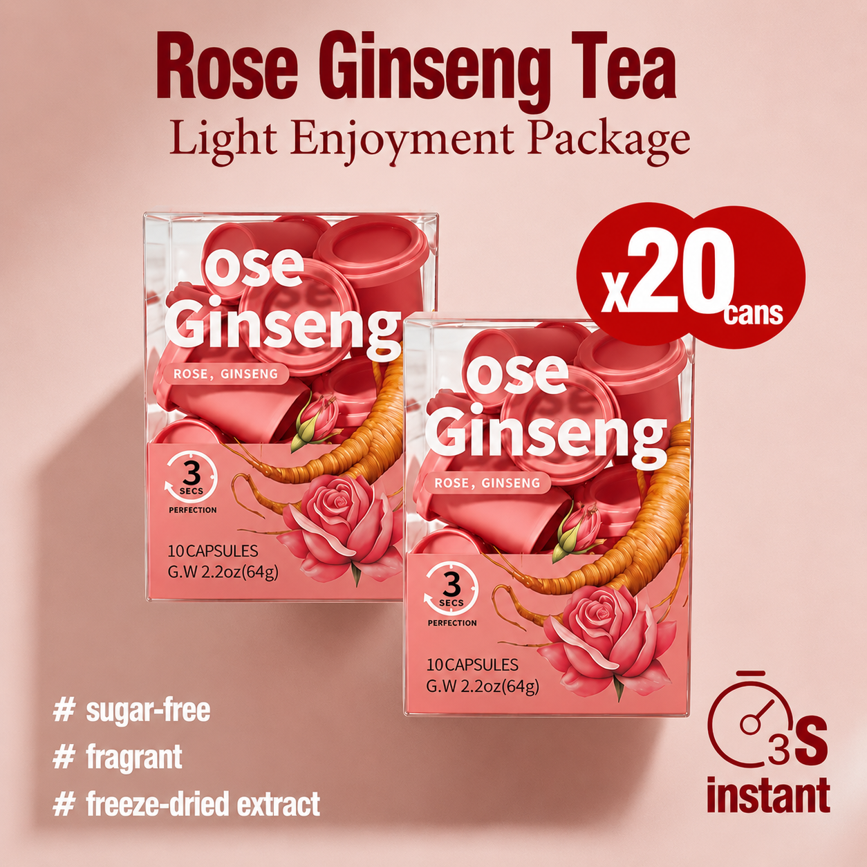 SAIPIN Rose &amp; American Ginseng Tea