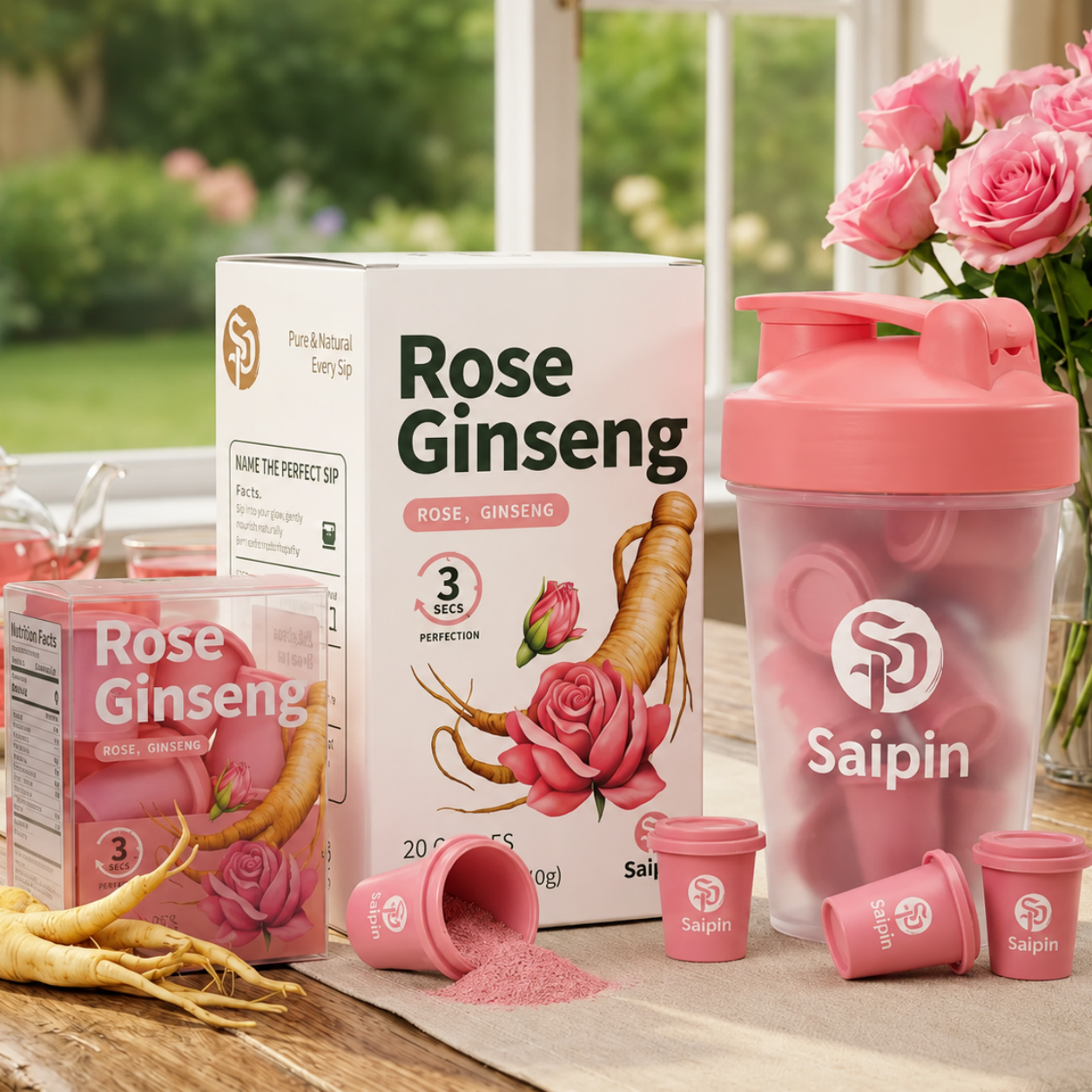 SAIPIN Rose & American Ginseng Tea