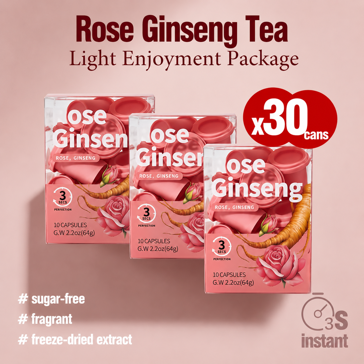 SAIPIN Rose &amp; American Ginseng Tea